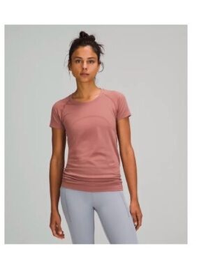 Lululemon Spiced Chai color Swiftly Tech Hip Length Short Sleeve Top